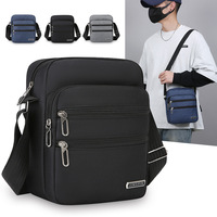 Men's Shoulder Bag Business Leisure Large Capacity Portable Handbag Zipper Multi Layer Waterproof Summer Male's Crossbody Bags