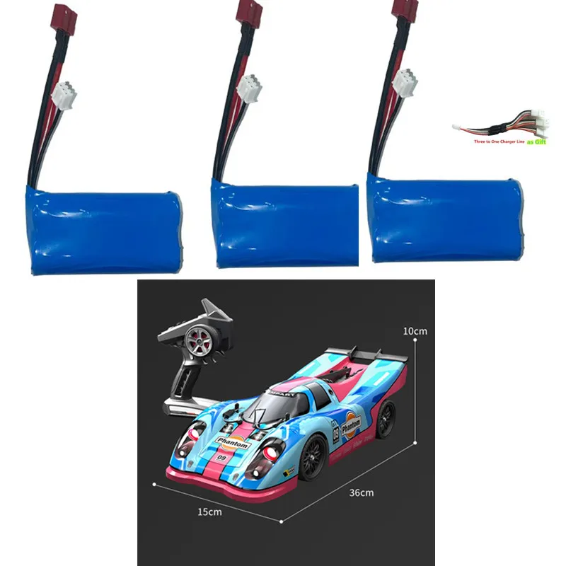 JJRC C8806 RC Car Battery C8806 D841 16307 PRO Remote Control Racing Car 7.4V 1500Mah Battery C8806 Car Battery Parts Toys