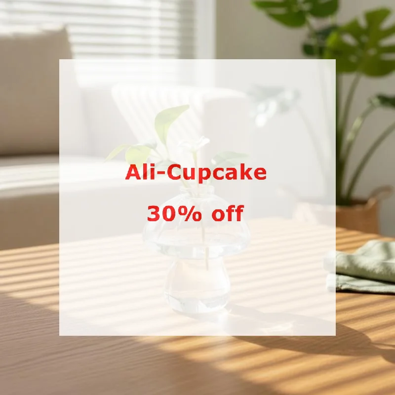 Cute Mushroom-Shaped Plastic Vase Clear Mini Ribbed Planter For Hydroponics, Small Flowers & Desk Decor