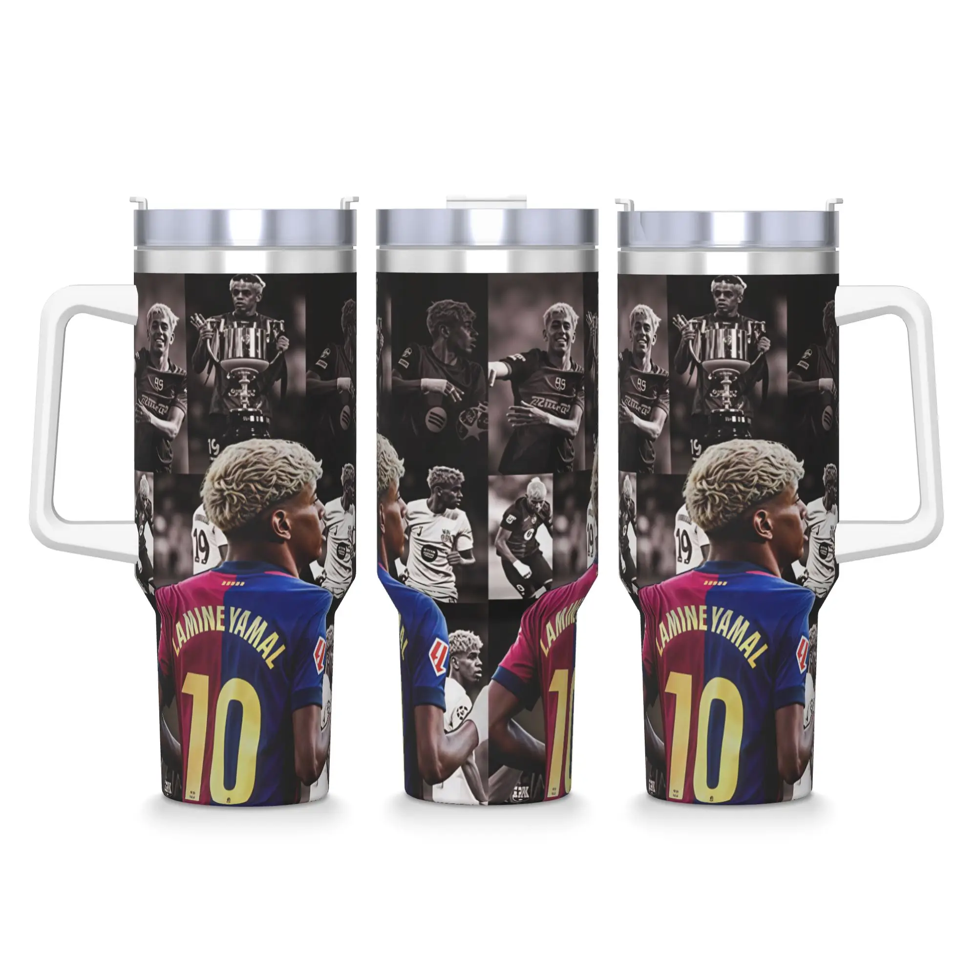 Lamined Y-Yamal Stainless Steel Tumbler  Beach Thermal Mug With Straws and Lid 40oz Mugs Cup Cold and Hot Water Bottle