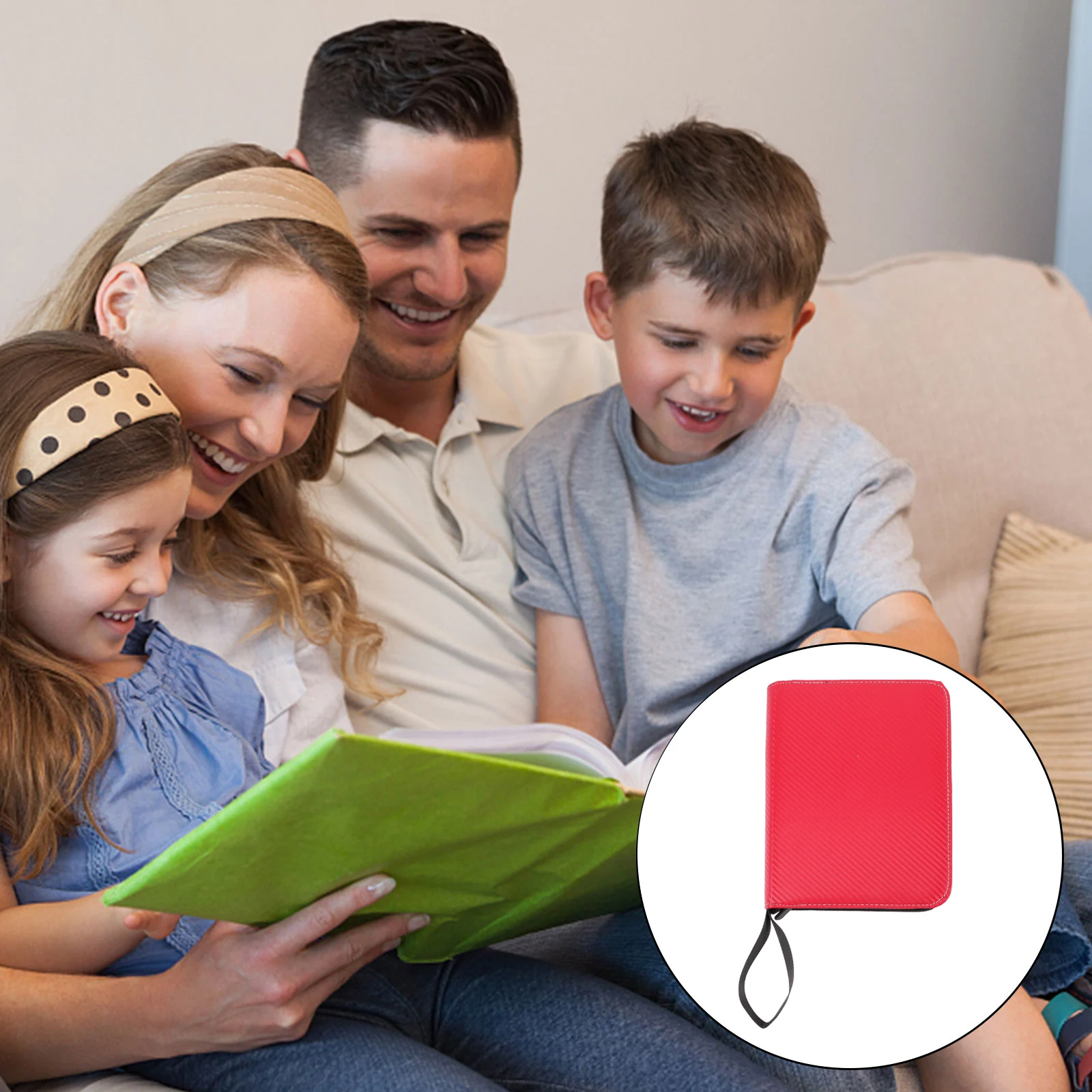 

Cards Binder Game Card Album PU Organizer 4 Pocket Protective Storage Holder for Trading Baseball Football Cards Collector