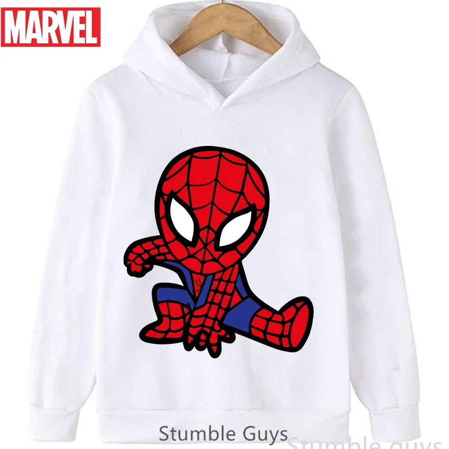 

Spiderman Avengers Kids Hooded Sweatshirt Autumn 3-13Y Boys Clothes Girls Marvel Casual Daily Wear