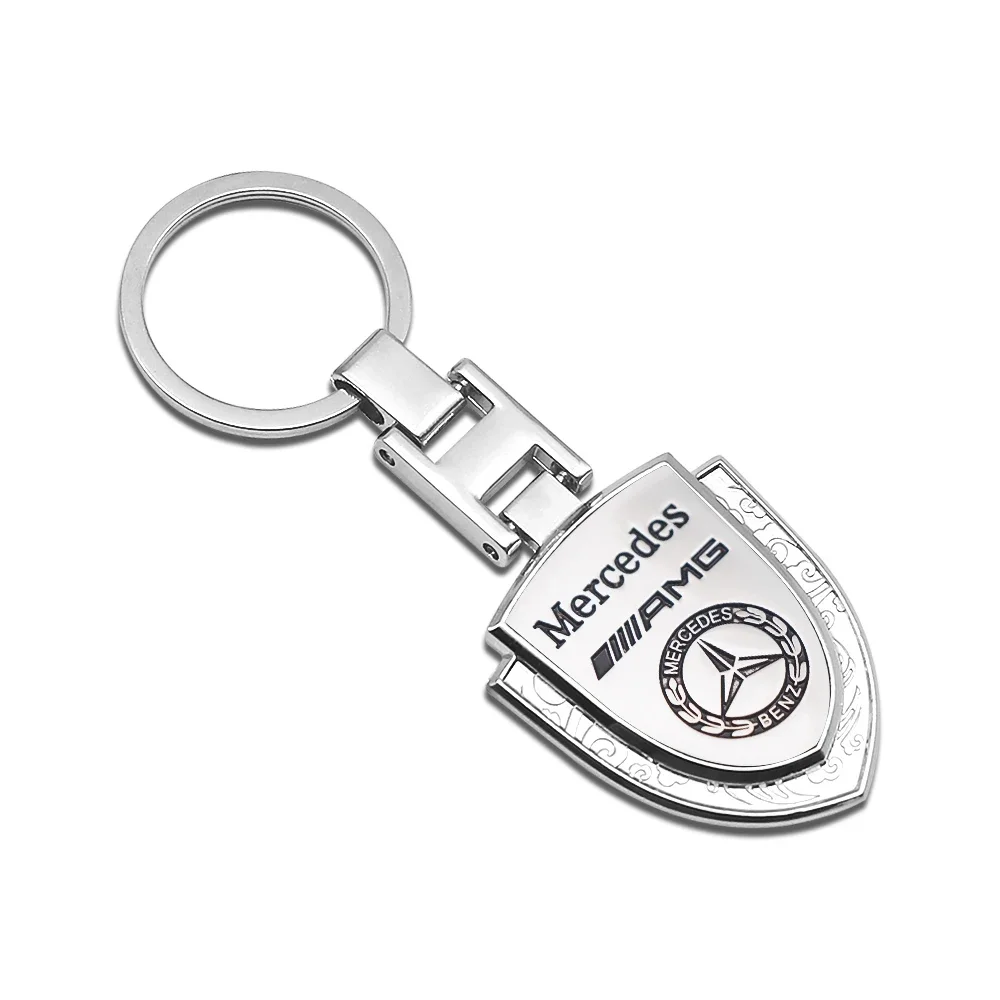 3D Metal Car Styling Keychain For Mercedes Benz AMG A B C E R G S Class GLK CLA GLB GLC GLA Auto Key Chain Rings Fob Accessories