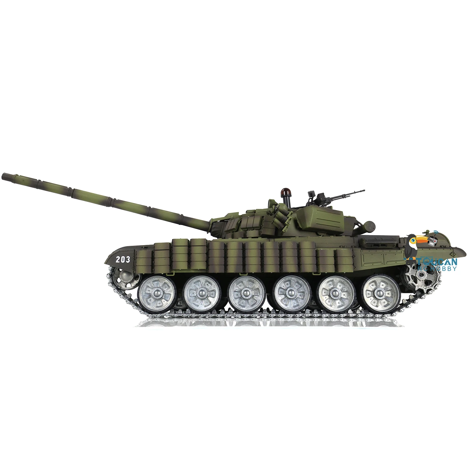 Carro armato da battaglia militare RC Heng Long in scala 1/16 T72 TK7.0 360 °   Ruota binari metallici Armatura Fumo Giocattoli telecomandati Regali TH20575