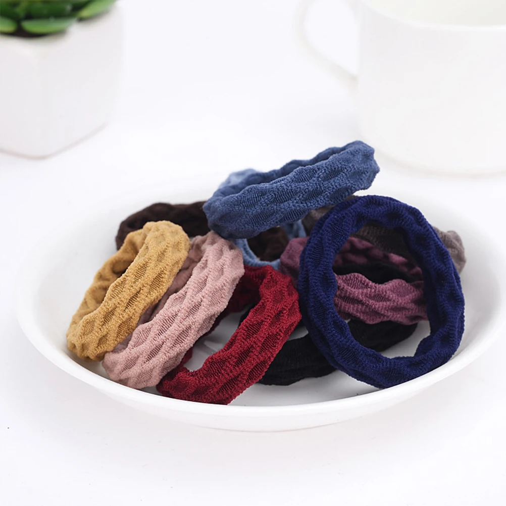 

20Pcs Fashionable Hair Ties for Women Girls Durable Fabric Material Simple Design Everyday Wear Elastic Hair Tie