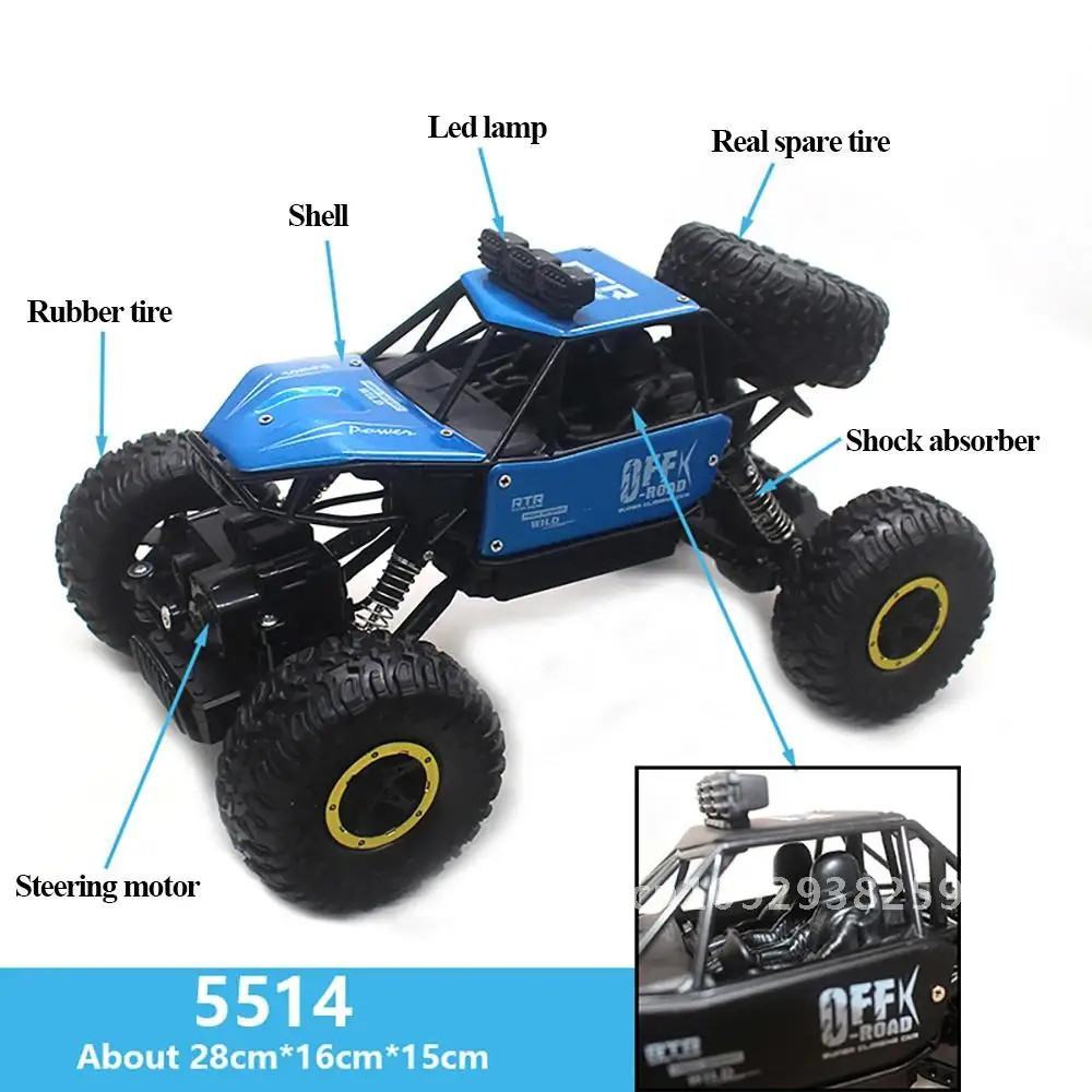 Paisible Electric 4WD RC Car Remote Control Crawler Bubble Machine On 4x4 Boys Girls 5514 Control For Radio Toy Rock Toy Drive