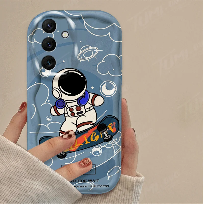 Space Astronauts Star Phone Case For Samsung Galaxy A54 A34 A14 A24 A13 A23 A33 A53 A73 A15 A05 A05S Silicone Shockproof Cover