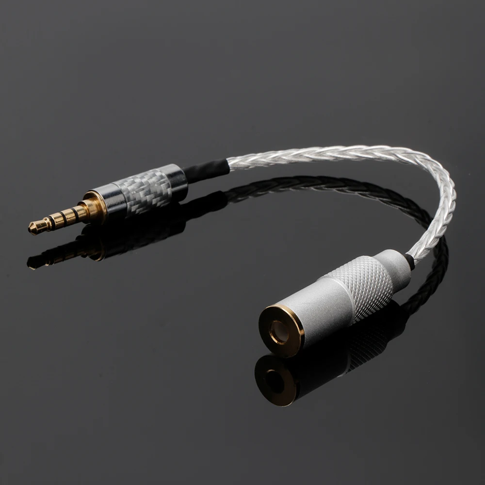 HIFI الصوت جودة عالية 3.5 مللي متر 3 القطب سماعة التوصيل إلى 2.5/3.5/4.4 مللي متر متوازن أنثى كابل مساعد كابل المقبس