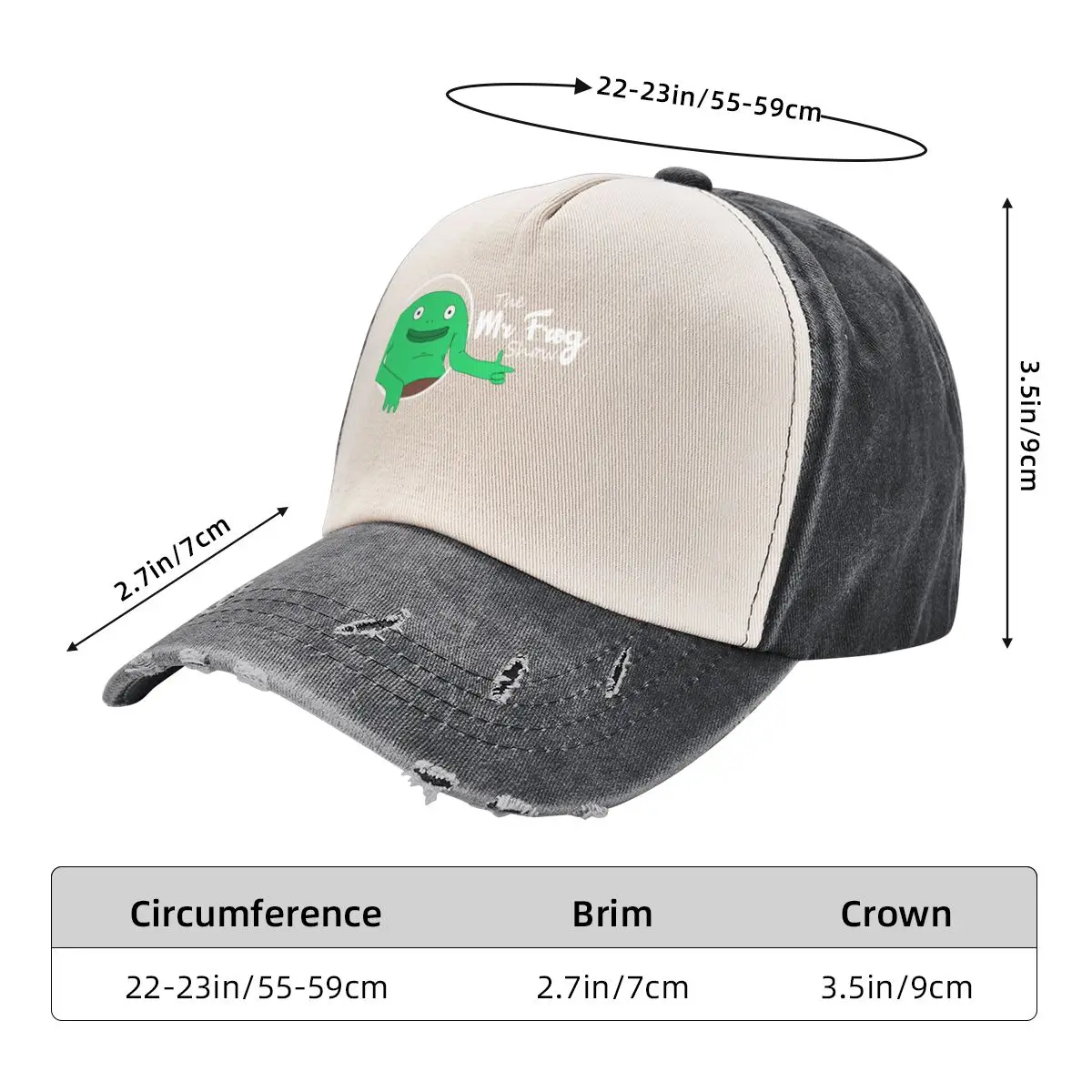 The Mr Frog show light Baseball Cap custom Hat beach hat hiking hat Cosplay Woman Men's