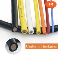 1M Heat-resistant cable 30 28 26 24 22 20 18 16 15 14 13 12 10 AWG Ultra Soft Silicone Wire High Temperature Flexible Copper