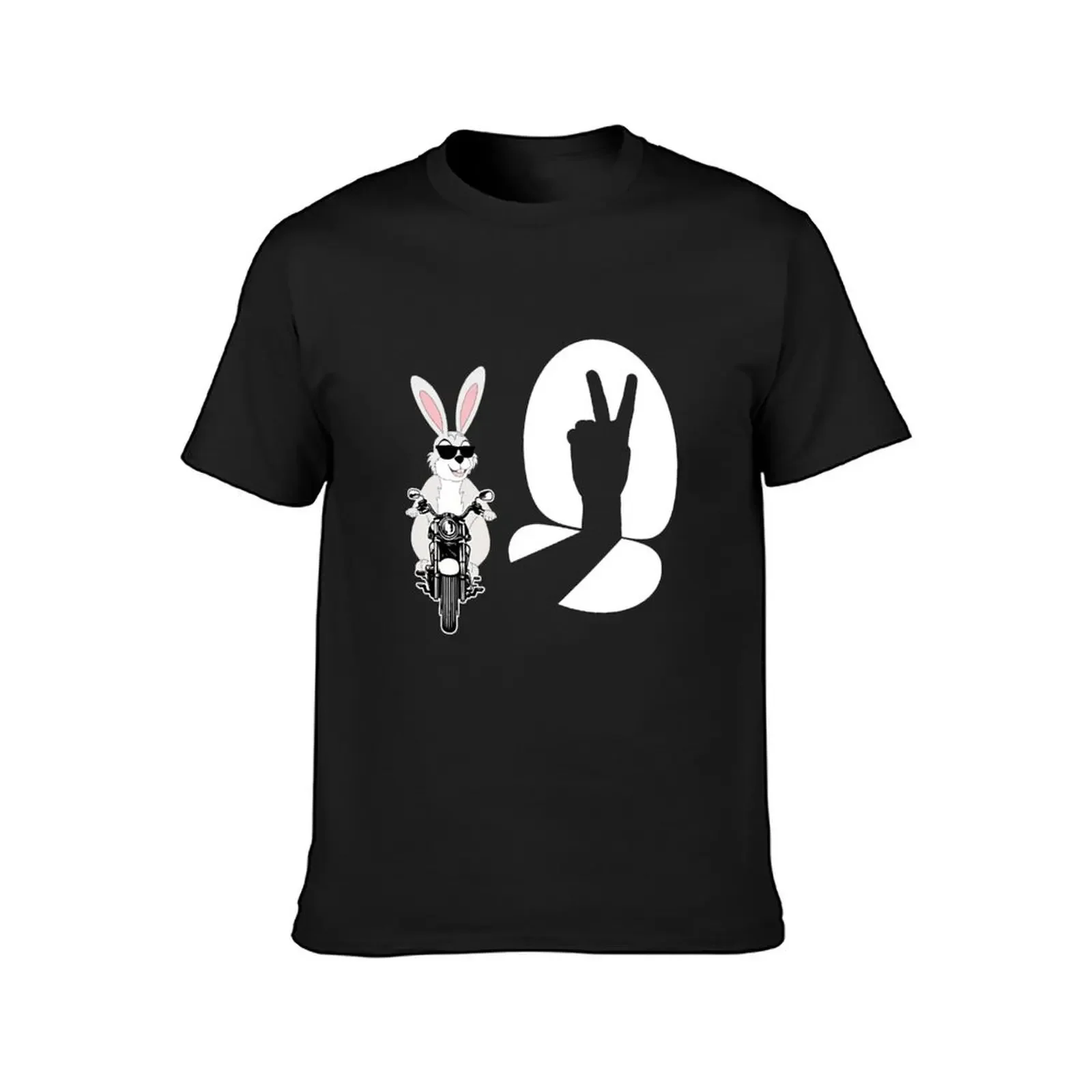 Biker Rabbit Humor Funny Motorcycle Bunny Bike Comic T-Shirt vintage t shirts oversized vintage t shirt men