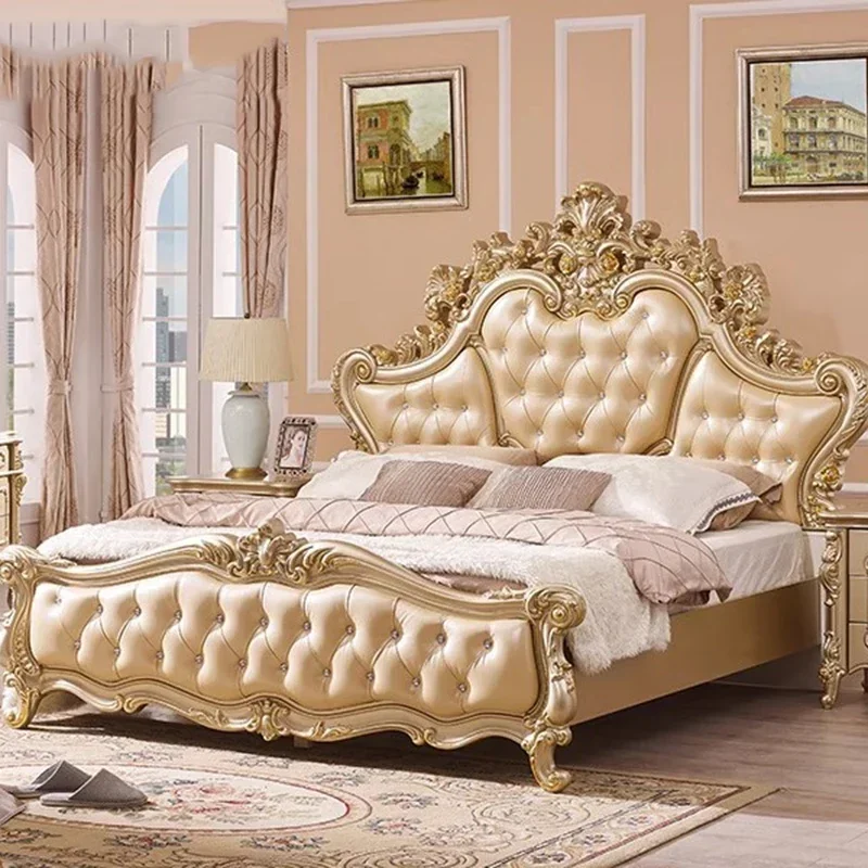 

Кровать с замком красоты, спальная принцесса, современная скандинавская европейская кровать для девочек, простая детская рама, роскошная деревянная мебель для спальни Cama