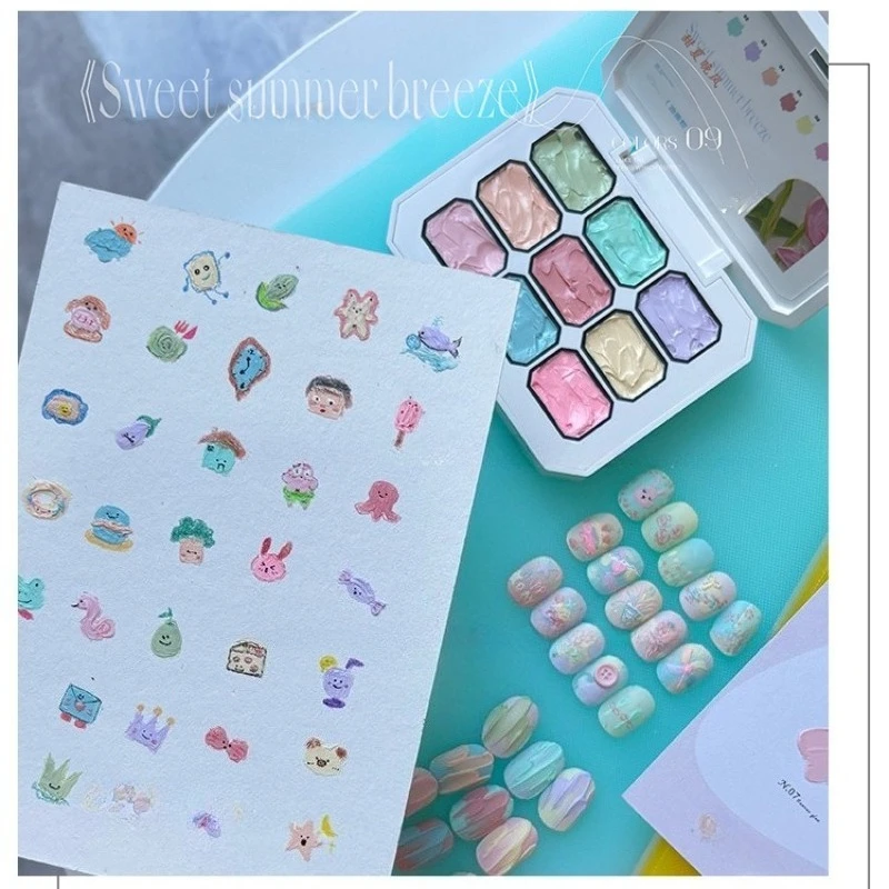 

Гель-лак для ногтей с эффектом масляной живописи, 3D текстурный гель для дизайна ногтей, профессиональный гель-лак для росписи и скульптурной моделировки ногтей