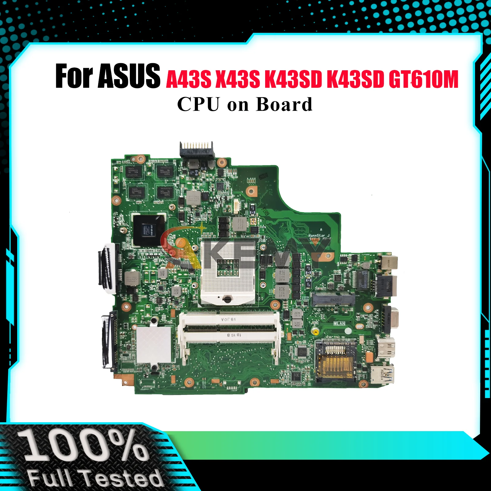 

K43SD Материнская плата для ноутбука ASUS K43SM K43S K43SV X43S K43SJ A43S K43SD Материнская плата для ноутбука с процессором tests ОК быстрая доставка stk