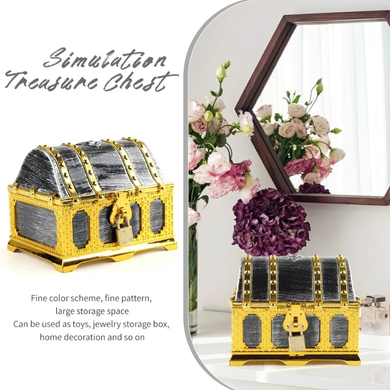 Zabawki meblowe Piracka skrzynka skarbów Antyczne przedmioty kolekcjonerskie Jinbao Plastikowe zabawki Interakcja rodziców i dzieci Udawaj, że bawisz się Hobby