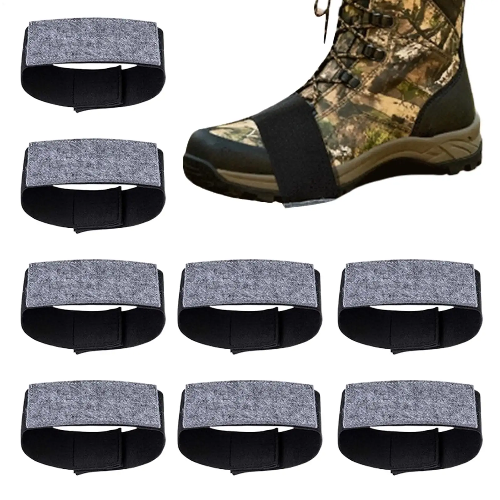 8pcs Hunting Boot Scent Pads Thick Felt Reusable Deer Hunting Attractant for Outdoor Forest Field Tree Stand