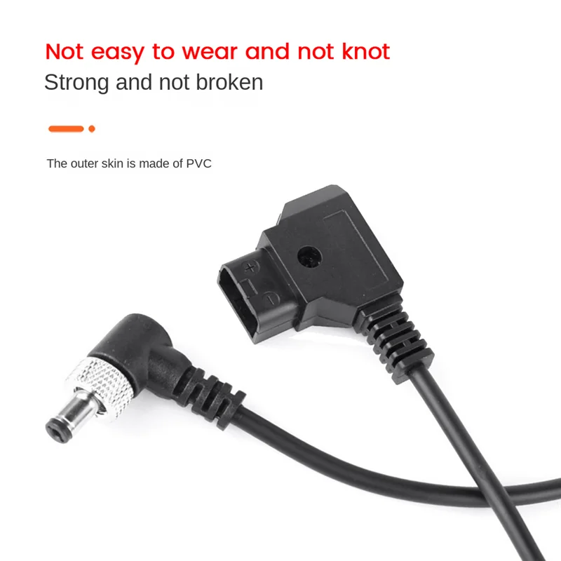 D-TAP Plug to DC Port DC Monitor Supply Cable Spring Power Wire with Lock for BMPC/ATOMOS/BESTVIEW Monitor