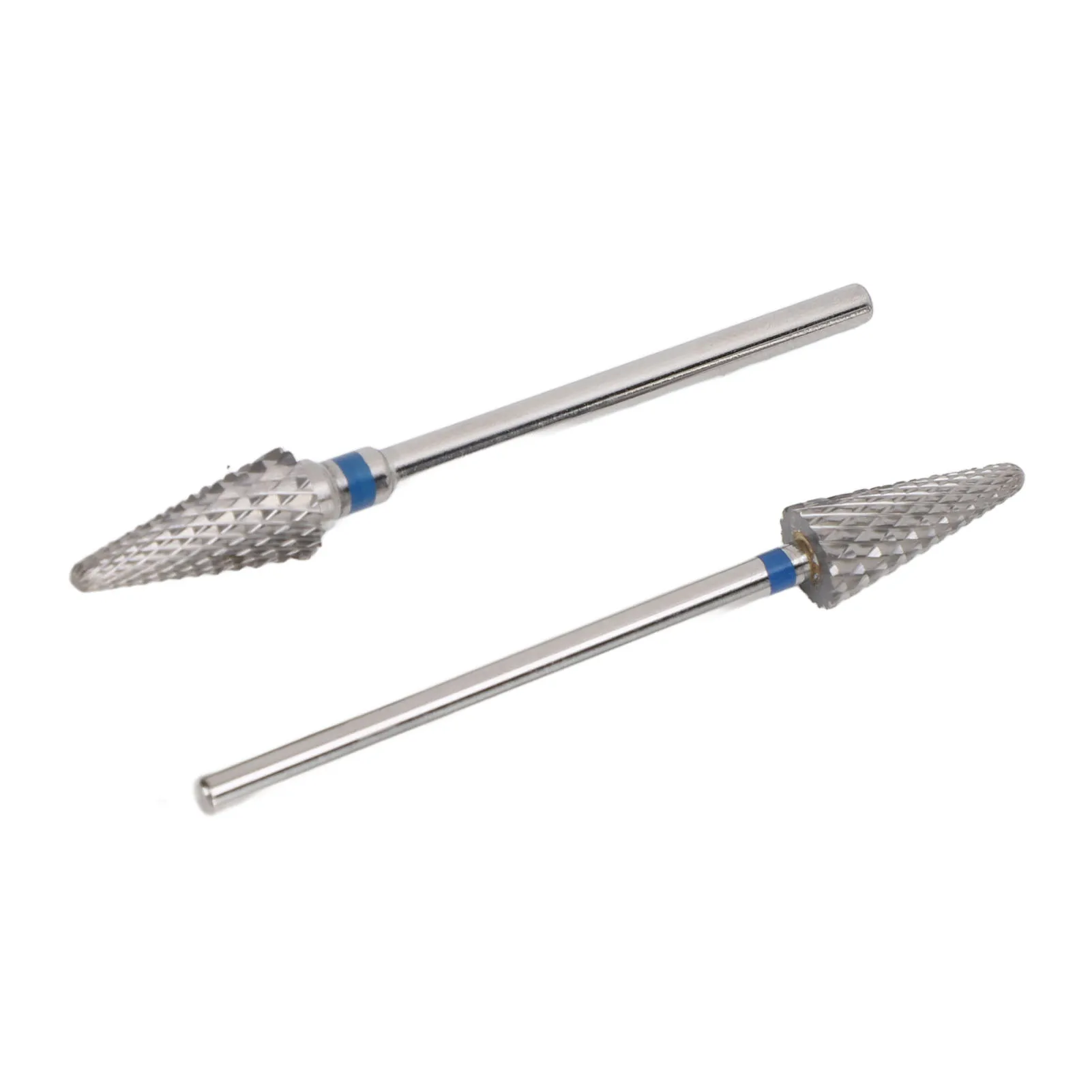 タングステンネイルドリルビットマニキュアツールプロフェッショナルキューティクル除去テーパーネイルドリルビット電気ドリルマシン用 2 個