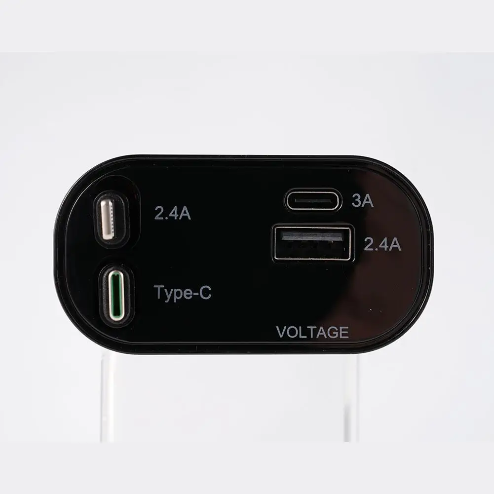 Выдвижное автомобильное зарядное устройство 4 в 1, 100 Вт, USB Type C PD QC3.0