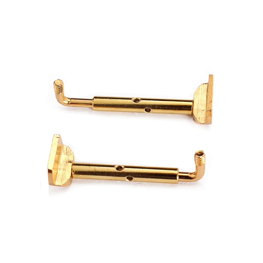 2Pcs High Quality Brass Chin Rest Screw for Viola Golden Shine Smooth Texture Anti Rust Violin Chinrest Clamp Fitting