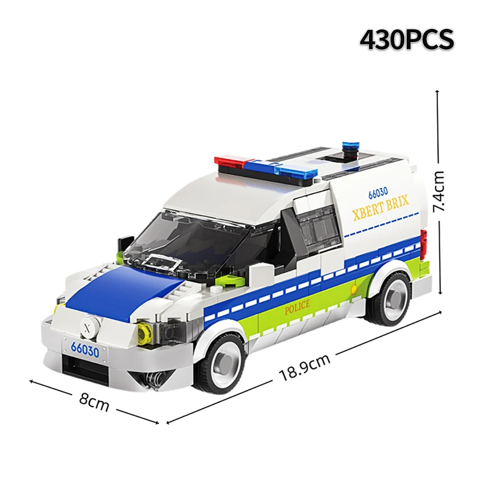 WIST GEBOUWD Dubbeldekker Bus Ambulance Brandweerwagen Politieauto Bouwsteenspeelgoed-Voertuigmodellen, Favoriete cadeau voor jongens, Puzzelspeelgoed
