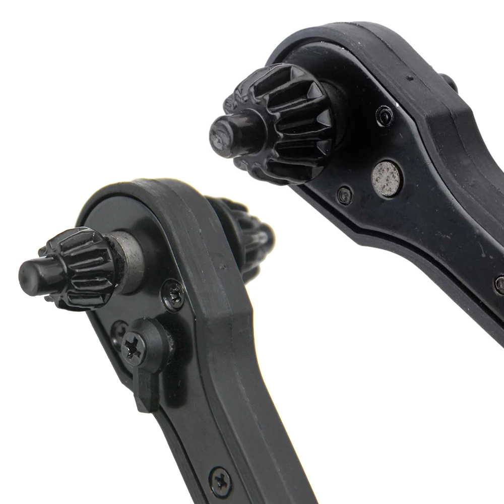 مفتاح ربط بسقاطة اثنين في واحد، مفتاح ربط بسقاطة سوداء، مفتاح ربط مزدوج الاستخدام 12.8 مم/17.2 مم