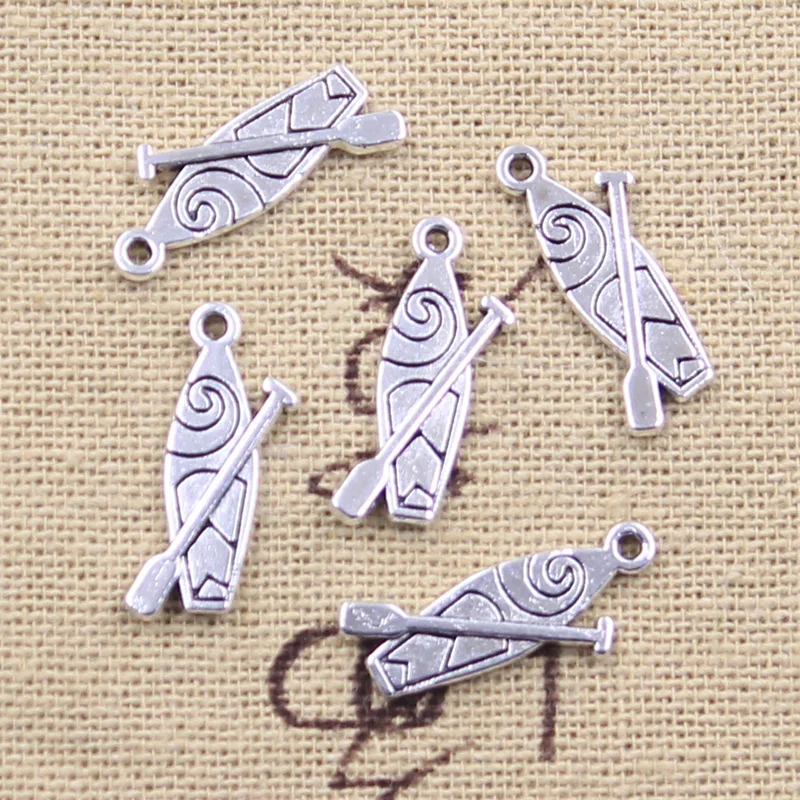 30pcs Charms Surfing Surfboard 20x8mm Antique Silver Color Pendants Making DIY Handmade Tibetan Finding Jewelry