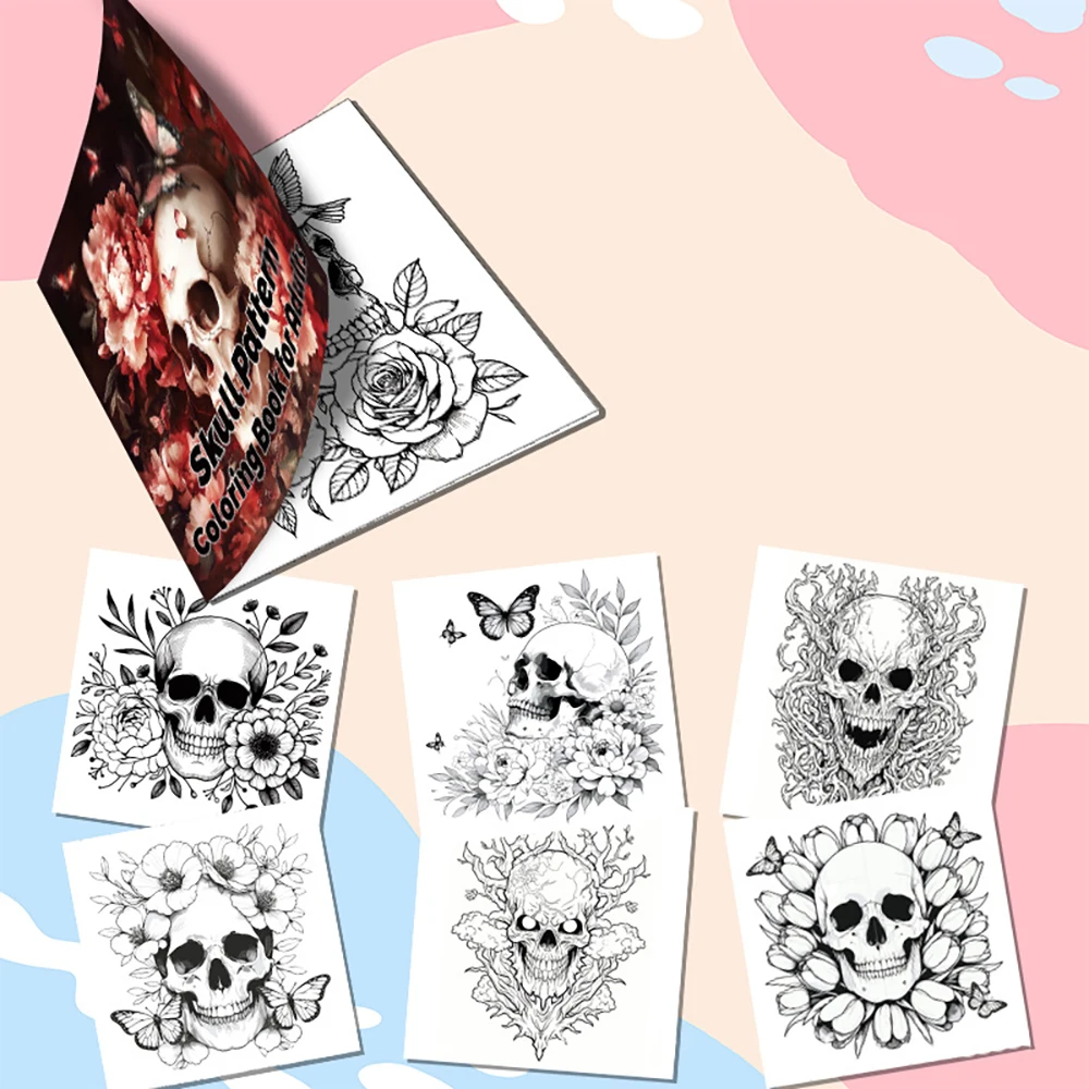 Bview Art Skull Designs Coloring Book for Adults: Detailed Gothic Art Patterns for Relaxation, Mindfulness & Creative Hobby