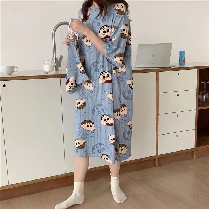 New Summer Sanrio Big Eared Dog Cartoon Series Pattern Girl Short Sleeve Dress Kulomie Snoopy KID/Adult Cute Loose Casual Dress