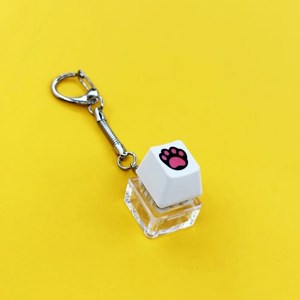 2 pièces nouvelle éclairage Fidget porte-clés bricolage jouet soulagement du Stress clavier Anti-anxiété en plastique presser Keycap jouet fête