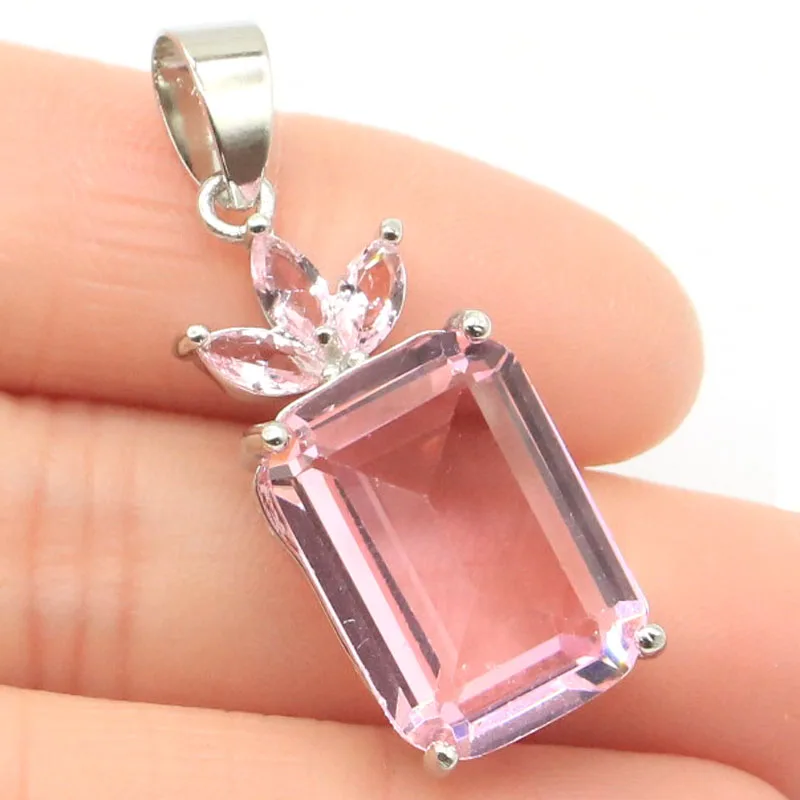 925 pingente de prata esterlina para senhoras, real kunzite rosa personalizado, citrino dourado, ametista verde, festa, 5,5g