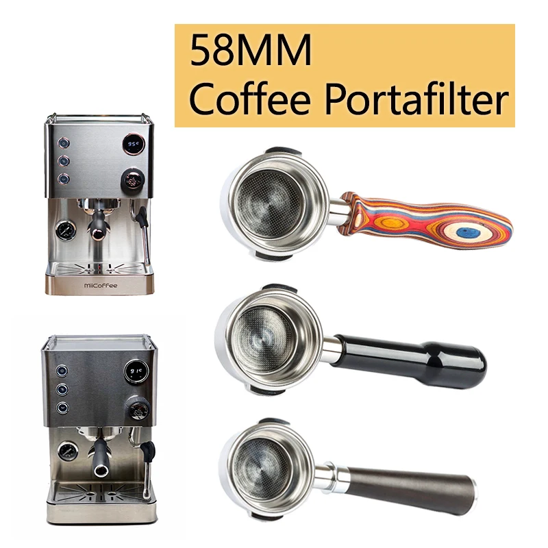 58mm Bottomless Coffee Portafilter for MillCoffee Apex, Turin Legato Coffee Machine Coffee Filter Barista Tools