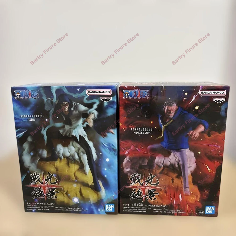 Figura de acción de One Piece Aokiji Kuzan Monkey D. Garp, figura de acción BANPRESTO genuina en Stock, colecciones, modelos de juguetes, regalos