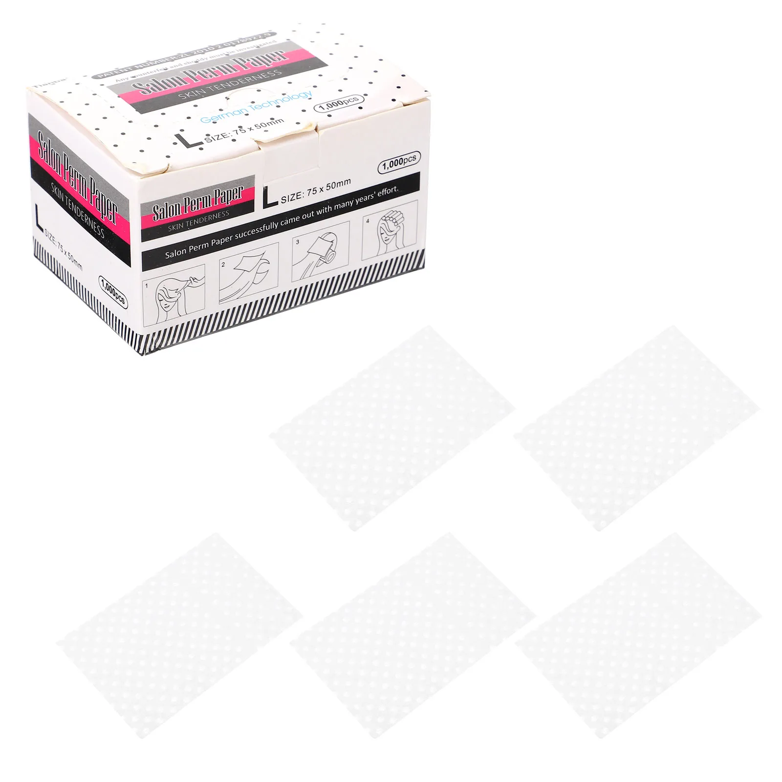 

1000 Sheets 7.3x4.8cm Perm Paper Salon Hairdressing Supplies Vintage Perming Tool Professional Hair Coloring Safe Hygienic Hair