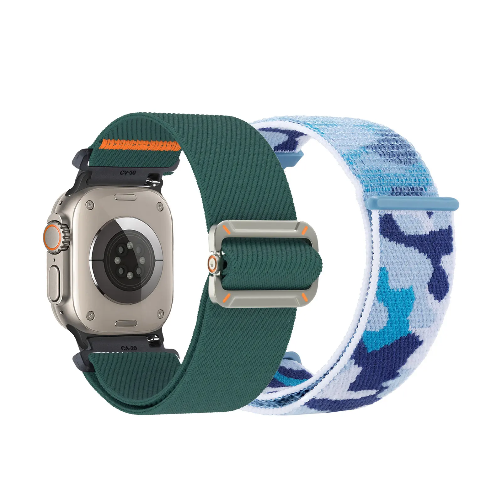 

2pcs Nylon Bands for Apple Watch Ultra 3 (49mm) Band, Elastic Nylon Sports Strap