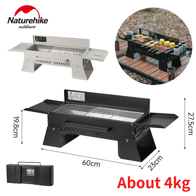 Naturehike Folding BBQ Grill Desktop Barbecue Rack Portable for Camping Picnic Outdoor Travel Burner Charcoal Stove Cookware