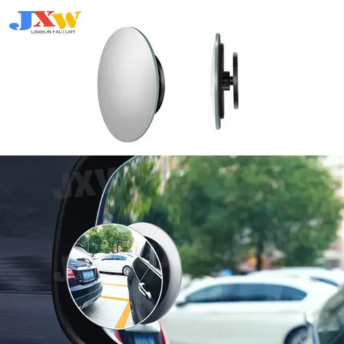 Espejo de punto ciego HD de 360 grados para marcha atrás de coche, espejo retrovisor convexo redondo gran angular ultrafino sin marco, accesorios para coche