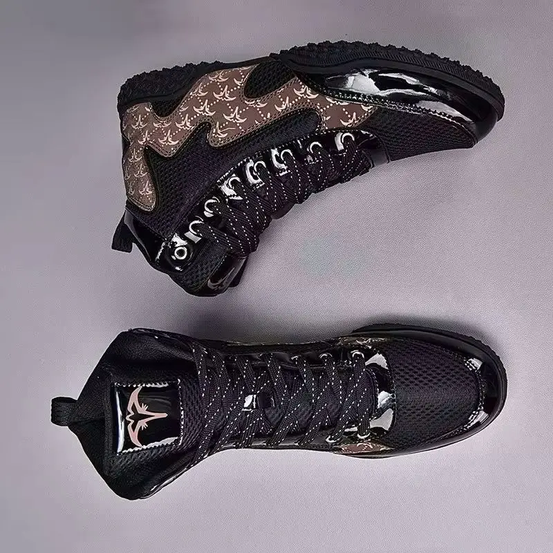 Designer Brand Wrestling Shoes Mesh Breathable Fighting Shoes Men Good Quality Boxing Shoes High Top Gym Training Shoe For Men