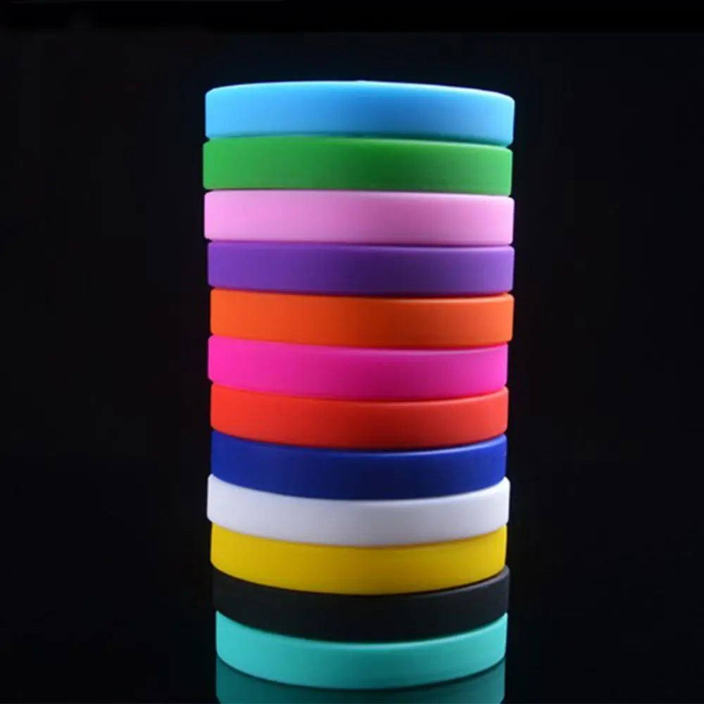 Multicolor Bands Ring Fashion Sports Hand Rubber Silicone Wristband Bracelet Basketball