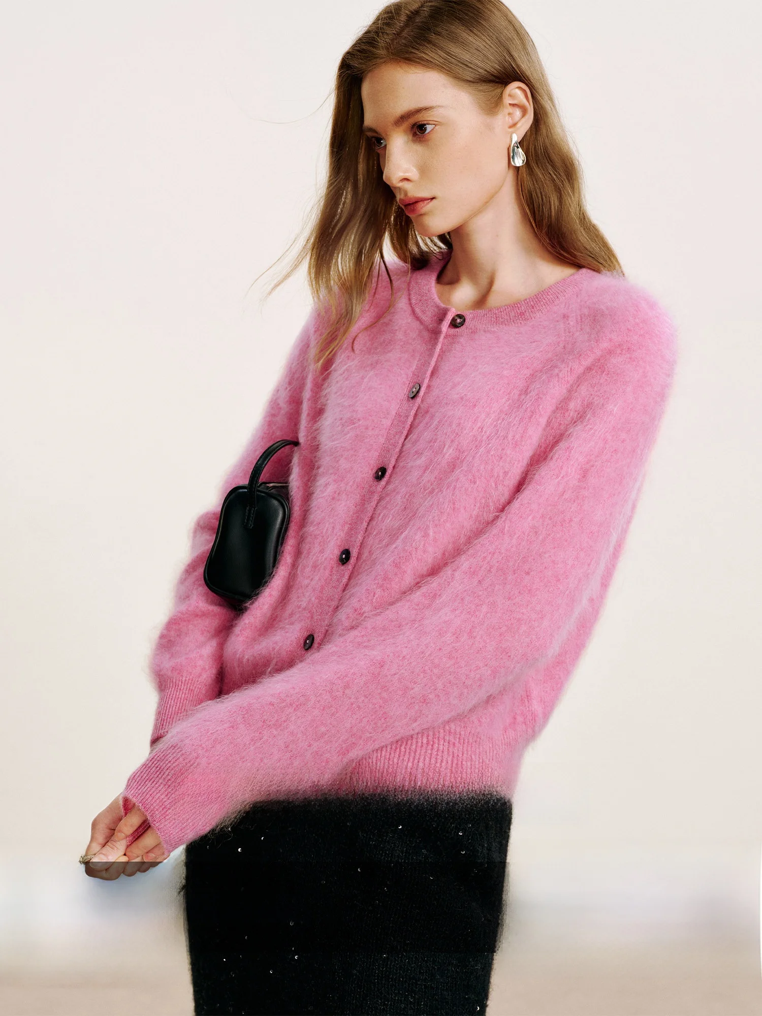 

CA Iceberg "Little Warmth" Fce Lined Camere Sl Inteated Knitted Open Cardigan Sweater Women Early Spring