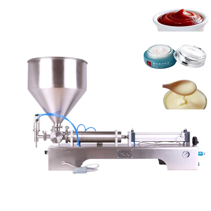PBOBP Quick Shipment Semi Automatic Water Bottle Cream Liquid Pneumatic Paste Honey Shampoo Filling Machine