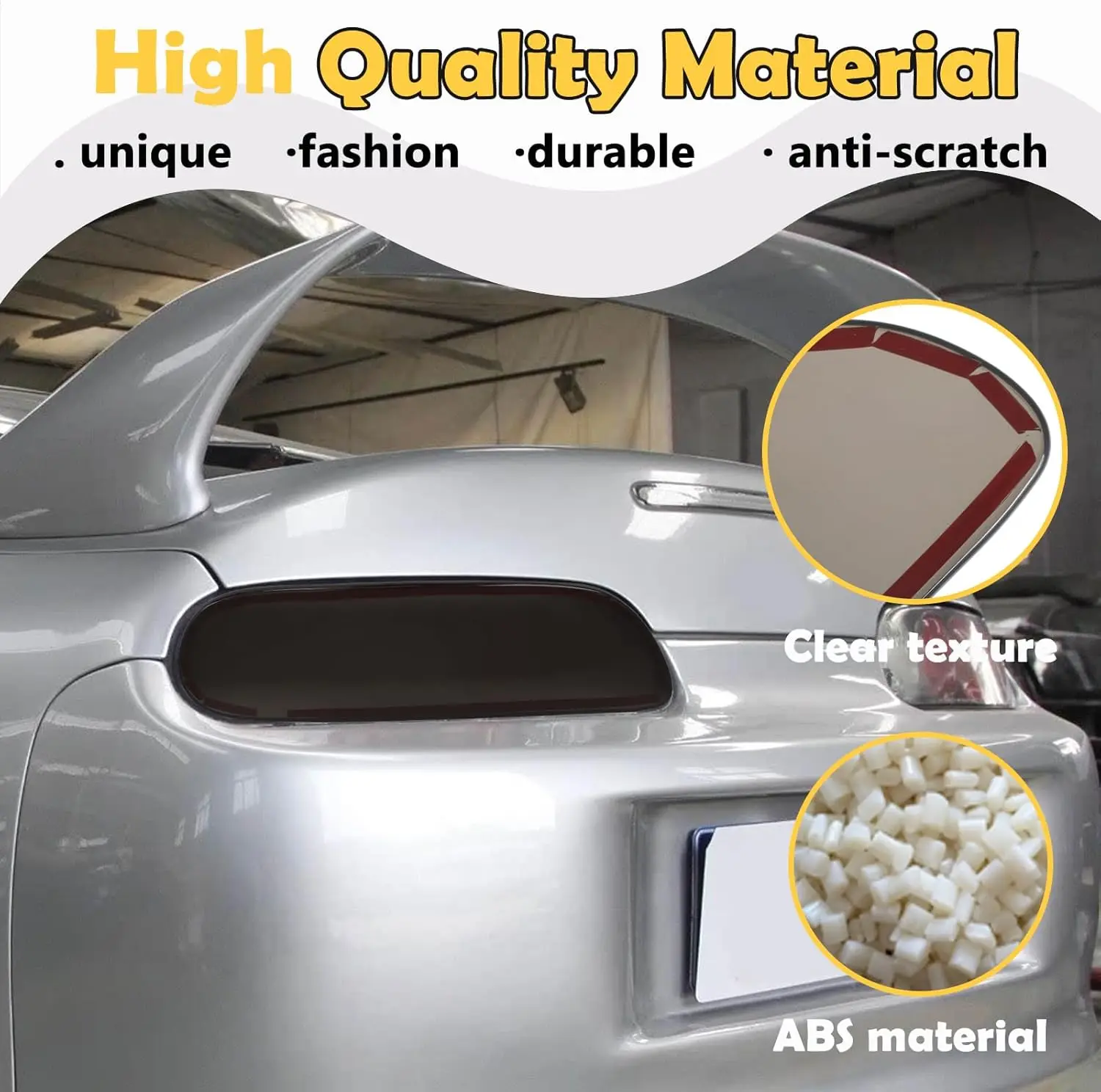 Aluminum Alloy Black Rear Tail Light Lamp Cover Trim For Toyota Supra 1993-2002 ABS Smoked Black Rear Light Cover Accessories