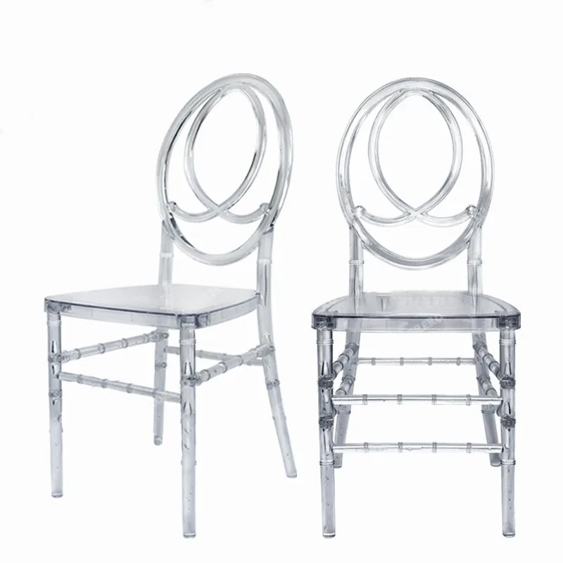 Transparent Crown Chair Chiavari Wedding Tiffany Resin Detachable Chair for Outdoor Wedding Moment Party Gathering Or Cushion