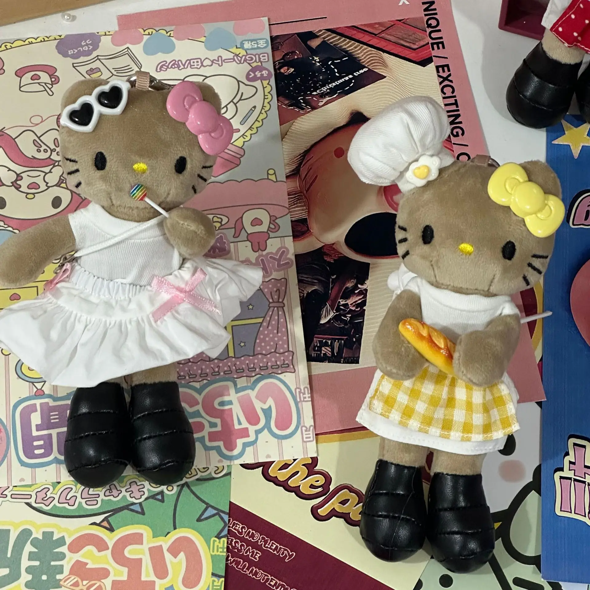 ハローキティ長い脚ぬいぐるみアニメ KT ぬいぐるみキーホルダー小さなペンダントバックパックぶら下げ子供のための