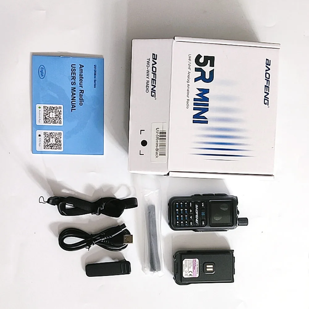 Radio BAOFENG UV-5Rmini z obsługą pasma lotniczego, odbiornikiem VHF/UHF, programowaniem Bluetooth, bezprzewodowym kopiowaniem częstotliwości, VOX, krótkofalówka UV-5R MINI