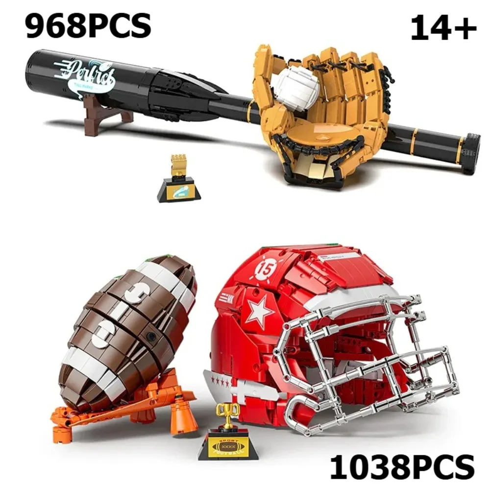 

1038PCS Or 968PCS Creative American Football Baseball Building Blocks Construction Toys Gift For Children Adult