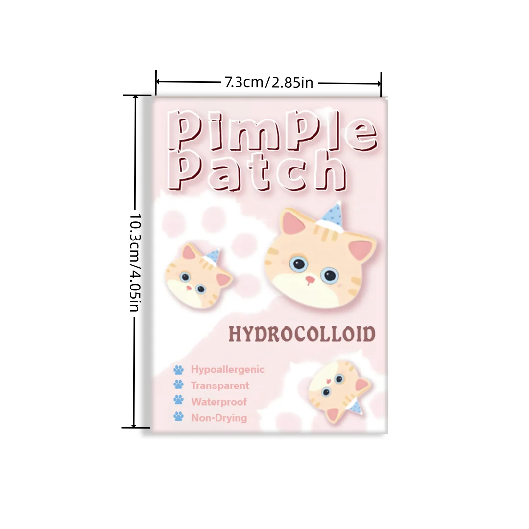 600 Stück Cartoon-Akne-Patch, süßes katzenförmiges Gesichts-Concealer-Akne-Patch, sicher, ungiftig,