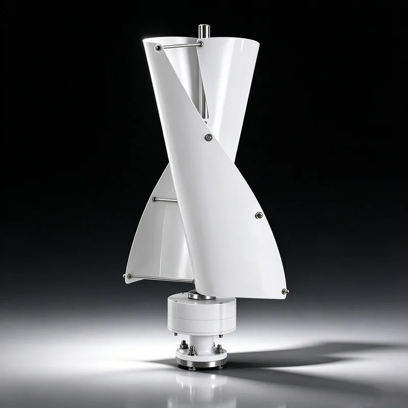 5000W 2 Blades Vertical Axis Wind Turbine Generator 12V 24V 48V Wind Power Generator with MPPT Charge Controller for Farm & Re