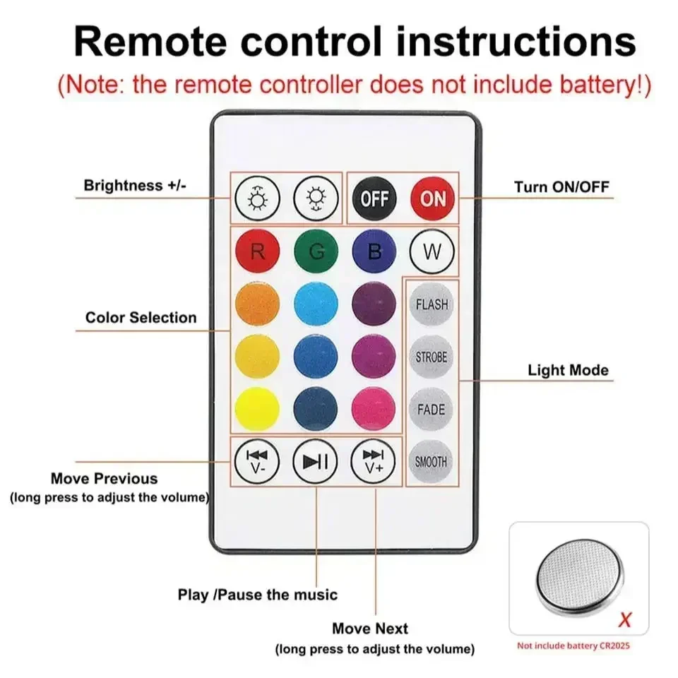 85-265V E27 Bluetooth Music Bulb RGBW With Remote Control DJ Disco Stage Speaker Bulbs For Bedroom Living Room Stage Lighting view 4
