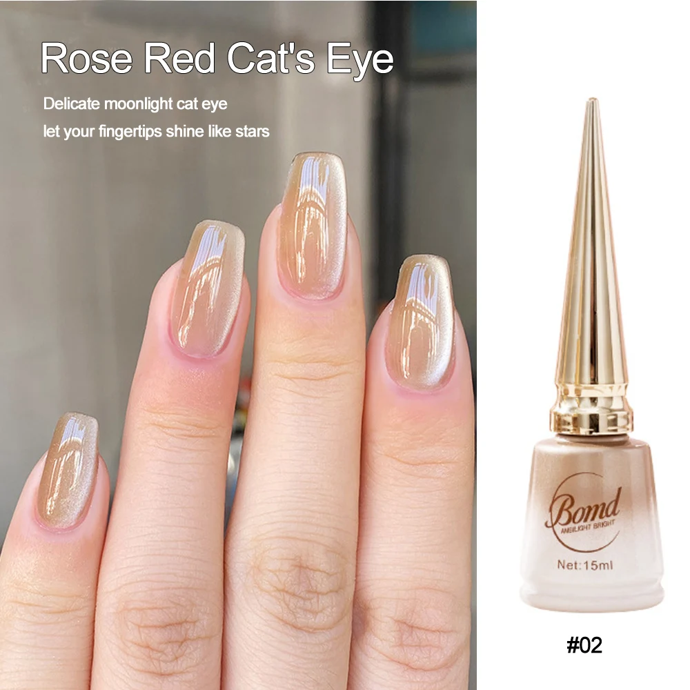 15ml White Moonlight Cat Eye Nail Gel Rose Red UV Semi-permanent Magnet Nails Gel Autumn Winter Ceramics DIY Nails Art Products